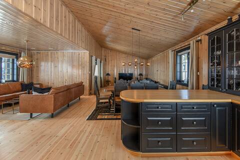 Spacious cabin with a view on Sjusjøen