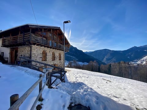 Chalet into the Dolomites