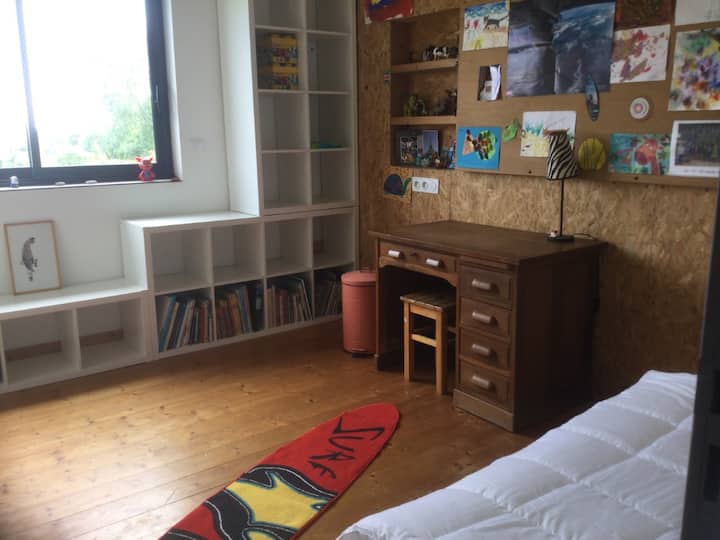 Chambe 2 :1 lit mezzanine 80x190