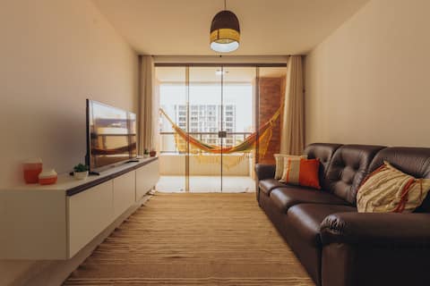 Top Airbnb: 3 Bedroom Apartment with Wi-Fi, Terrace, Close to Everything! in Cabedelo