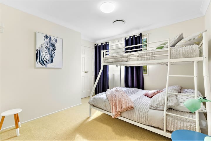 Second level / wardrobe.
Bunk bed / double on the bottom, single on top.
Trundle also.