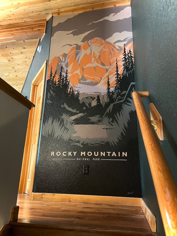 Beautiful Custom artwork by upstairs bedroom