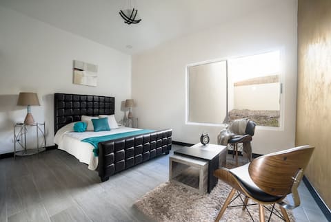 Modern house, Terrace and Garage