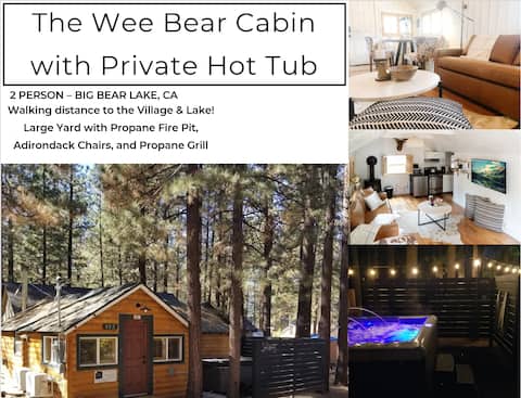 The Wee Bear Cabin (2 pers) with Private Hot Tub