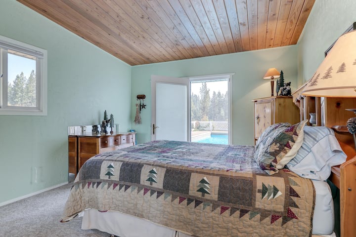 Master suite 2 upstairs with direct pool access!