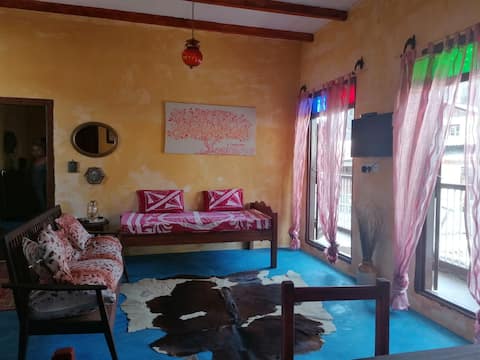 Entire apartment with secret garden and balcony