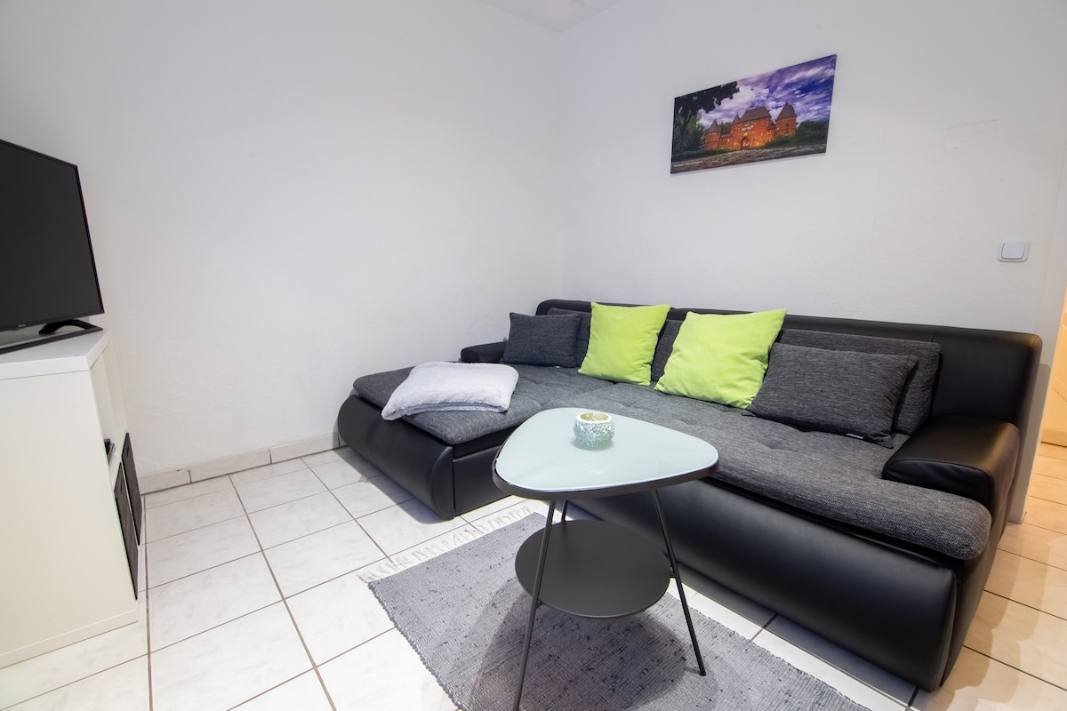 أريكة قابلة للسحب في غرفة المعيشة