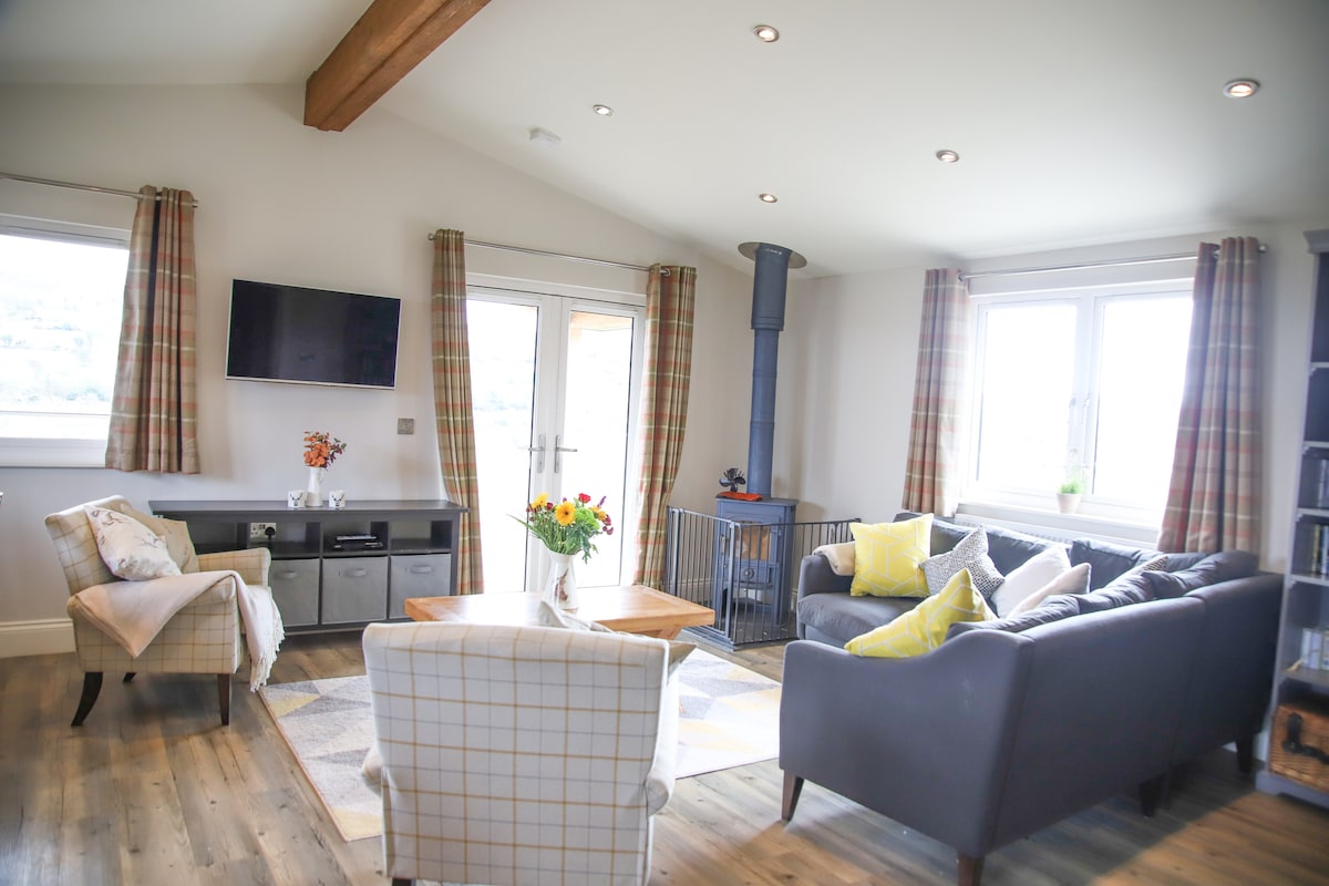 Popular Airbnb listing: Spectacular Views at The Lodge, Knapp in Shropshire