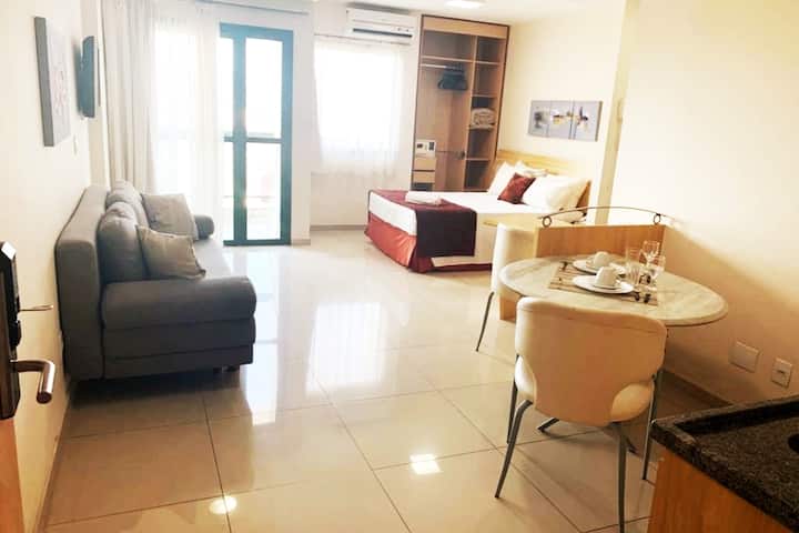 Oásis Marinho: Apartamento Studio Com Vista Do Mar - Vitoria