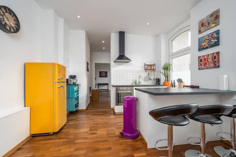 Erfolgreiche Airbnb-Immobilie: Arbio I Retro Apart in Leipzig center in Zentrum Ost