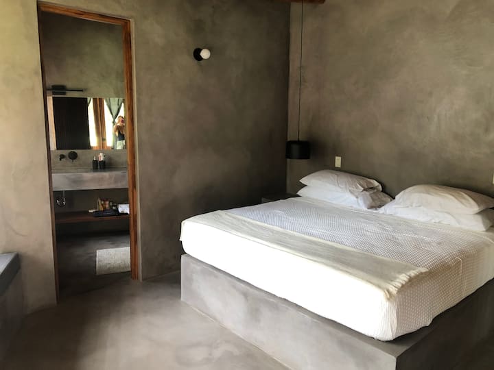 Master bedroom/then bath. 

Master bedroom 1 &2 have an identical layout and features. 