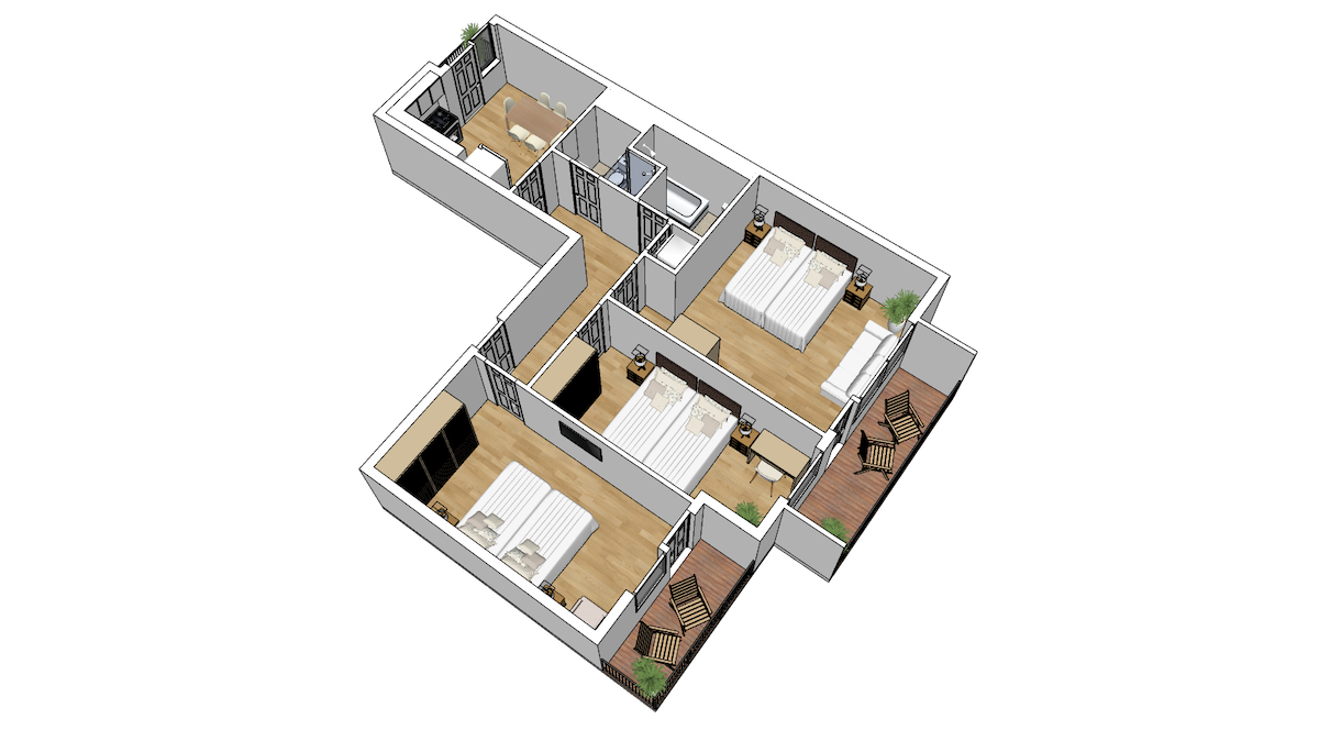 ※ Flatista Homes - Hirschgarten ※ 6 guests ※ 3 bedrooms ※
