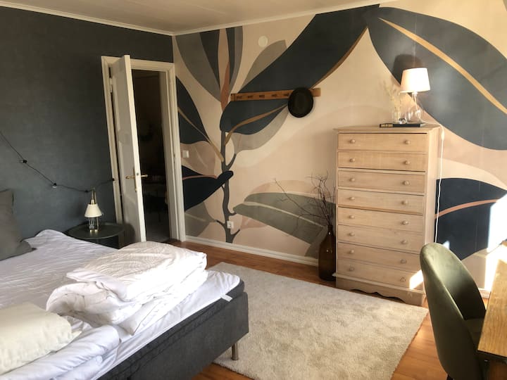 Newly renovated bedroom upstairs. 