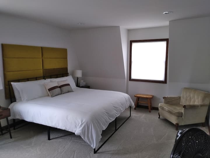 Upstairs master bedroom, directly across from the upstairs landing.