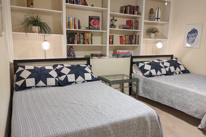 Second bedroom with two double beds