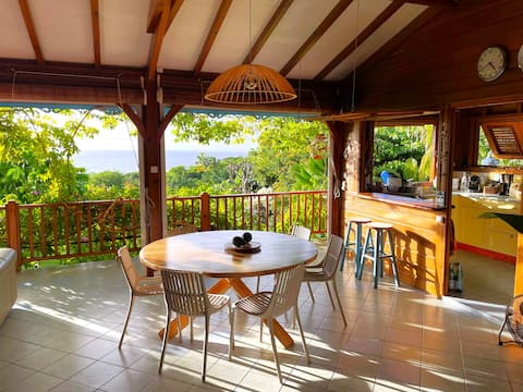 Nature caraïbe, sea view, swimming pool, garden