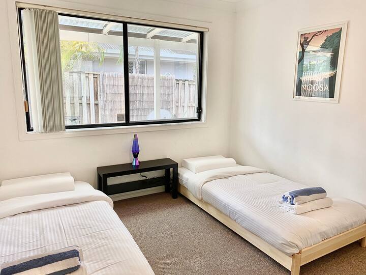 Third bedroom with two single beds (or one king bed on request).