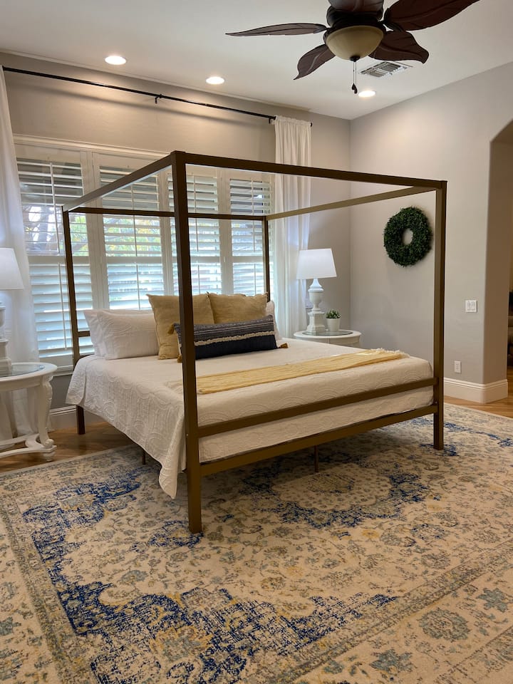 Master Suite, King Bed, Sitting/Reading Room with 2 Sleeper Sofas, Walk-in Shower, Double Walk-in closets