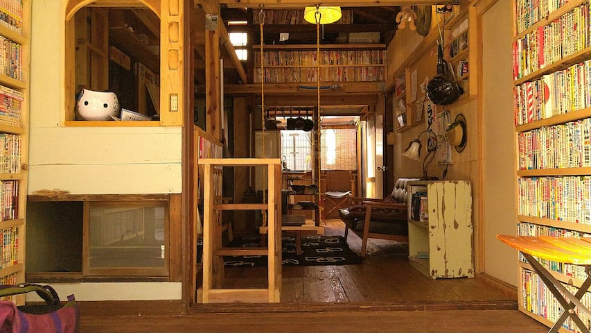 家貸切/小部屋5室（注サイズ確認）東京郊外・旅人少・漫画数5千・JR新宿26分からくにたち駅/立川駅