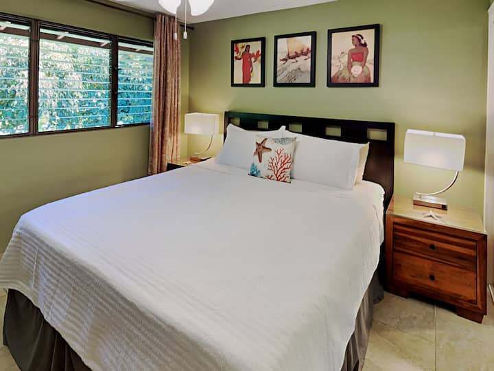 Enjoy a peaceful nights rest in this plush bed