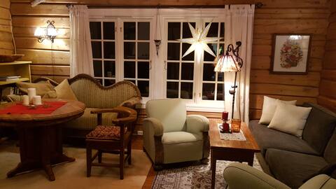 Top performing Airbnb: The log cabin at Viken Fjellgård, by the fishing lake. in Gausdal