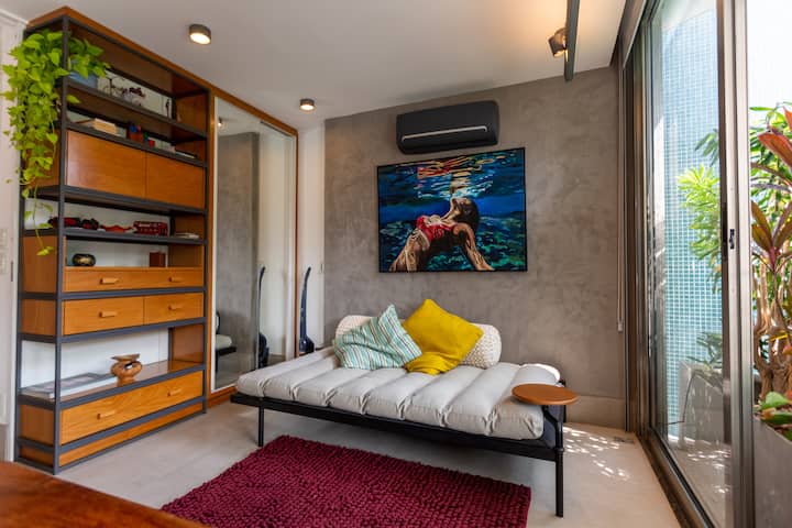 可逆房间-日光浴床（ 1,90 ） ，可以变成一张床