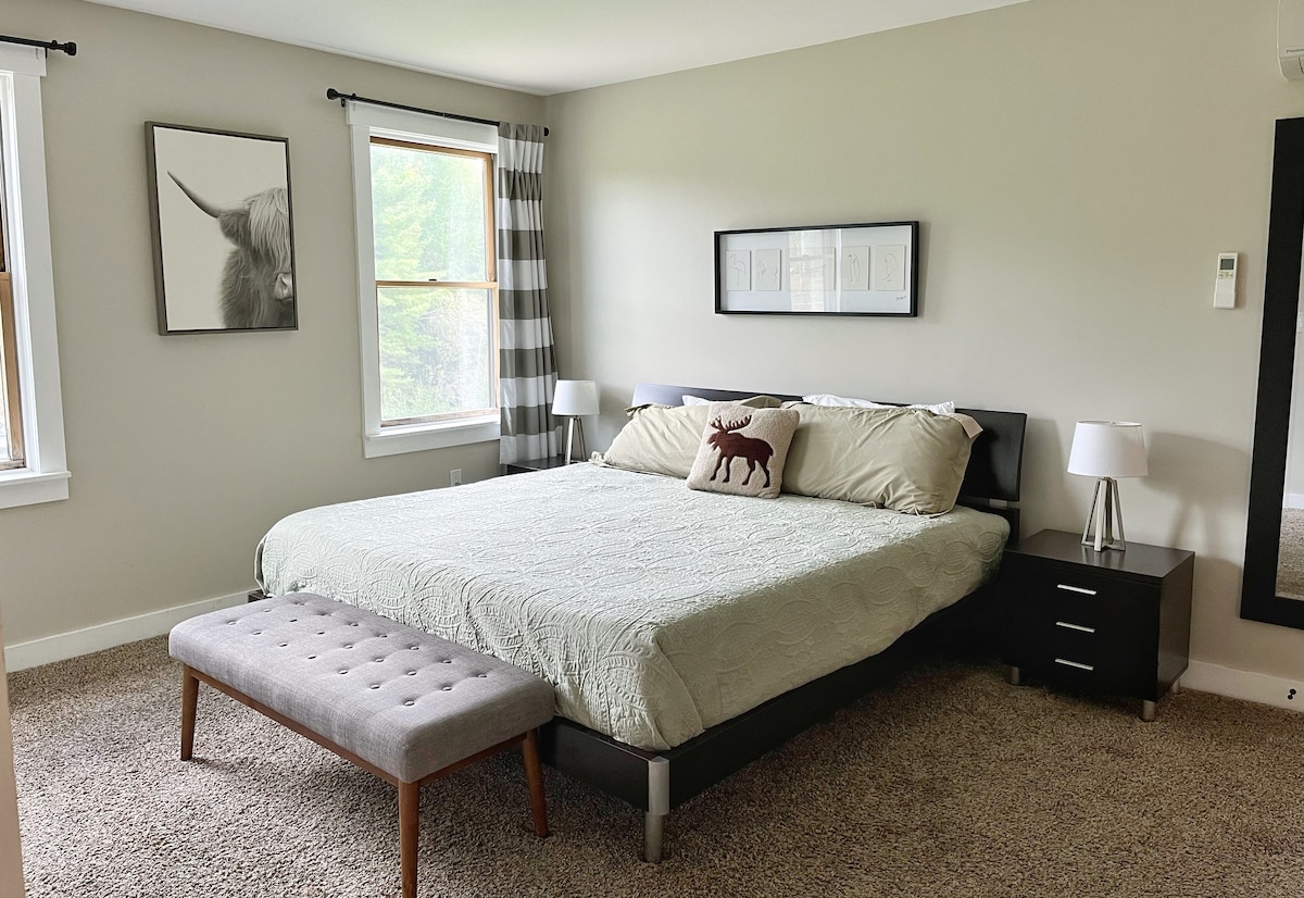 Bedroom with king sized bed