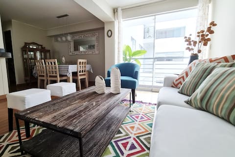 Successful Airbnb property: Spacious 2BR, 2.5 Baths · Central Miraflores in Lima