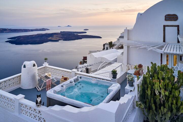 Santorini Mansion Maisonette Sea View Jacuzzi 3BDR gallery image 3