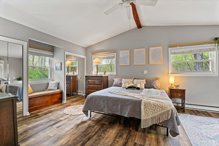 Boho Style Bedroom with King Bed