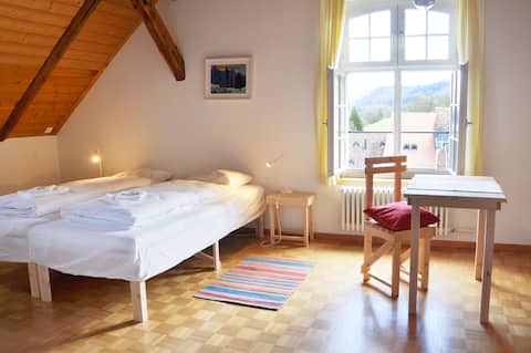 Sleep in the historic Spittel_large double room north