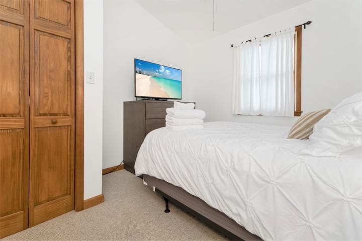 Chambre 2 lit queen size avec matelas en duvet pour plus de confort