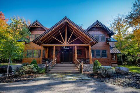 Grand Adirondack Lodge with Pond Waterfront & A/C
