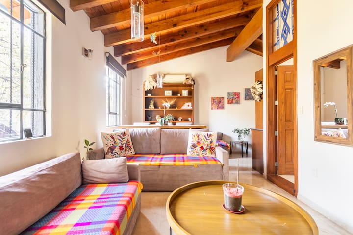 Acogedora Casa en Condesa: 4hab. Patio y Elevador