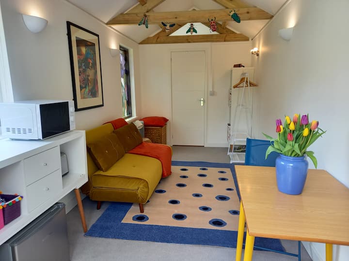 As you enter, with sofa bed in original position.