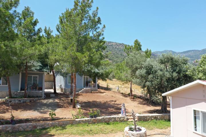 mavi ev datca da 1 1 deniz manzarali mustakil ev houses for rent in datca mugla turkey