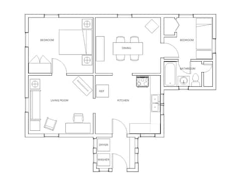 Popular Airbnb listing: The Funk Casita: Dog Friendly, Private Fenced Yard in Fort Collins