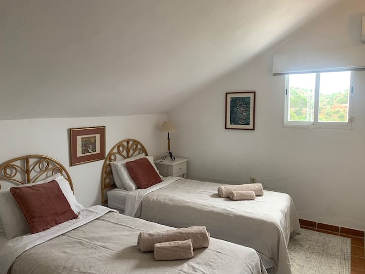 Two single beds.