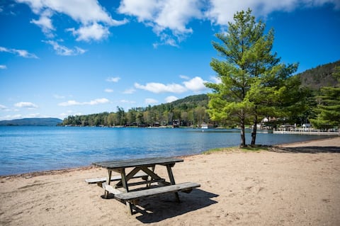Bear Hollow by Lake George, beach, kayak, canoe