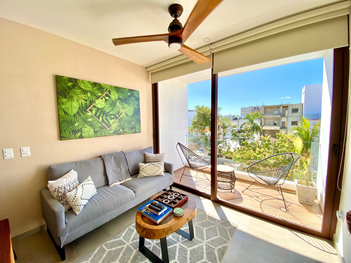 Successful Airbnb property: 🌿 MODERN CHIC 🌿 Playa Living - Central PDC ! in Paraíso Del Carmen