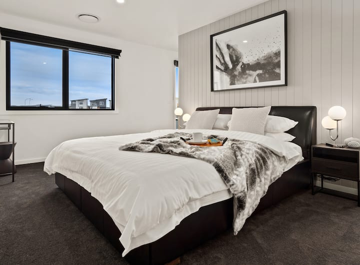 Snuggle up in the luxurious master suite, space is not an issue in this room. Accompanied by a full bathroom, oversized wardrobe, dressing table and smart TV. There is no reason to leave...ever.