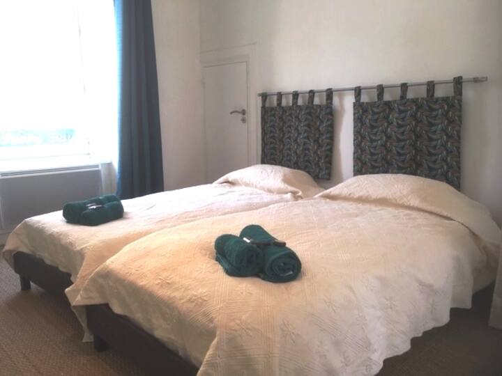 غرفة النوم بسريرين توأمين 90 × 200 سم