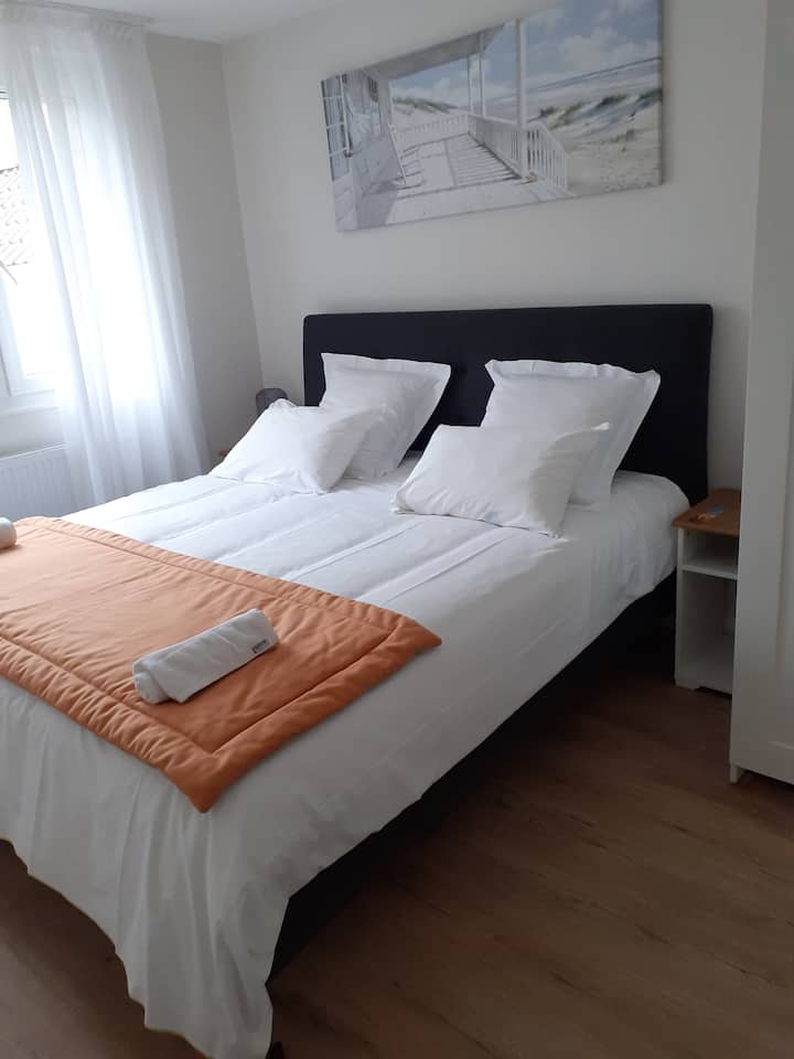spavaća soba uz vrt, vrhunska posteljina
