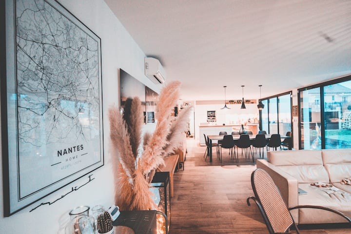 Villa De Plain Pied Avec Piscine Privée & Sauna - Nantes