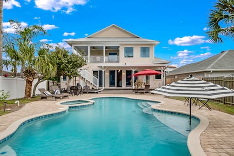 2 mstrs, htd lap pool/SPA, 2 min walk to beach