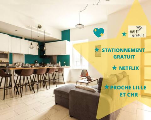 ❤️COLIVING❤️ 7 CHAMBRES ⭐️LOOS LES LILLE⭐️MAISON⭐️5SDB