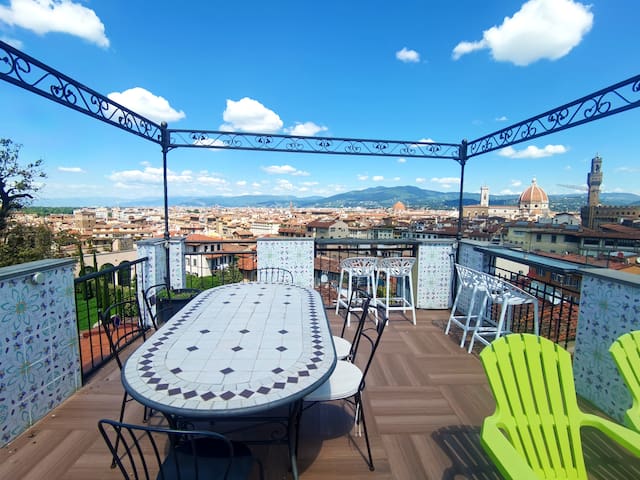 At the top faboulous terrace Florence