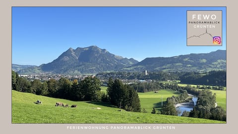 Vacation home with panoramic view of Grünten