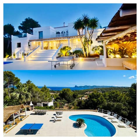Top Airbnb: Sea view. Beach 15 minutes on foot. Heated pool en Sant Josep De Sa Talaia
