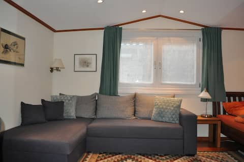 Leistungsstarkes Airbnb: Cozy log cabin within walking distance of the fair in Mittelfeld